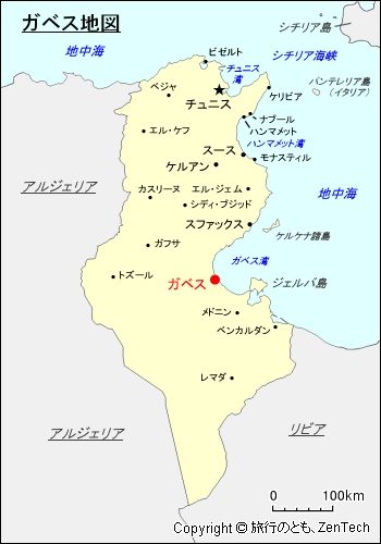 ガベス地図