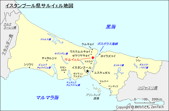 イスタンブール県サルイェル地図