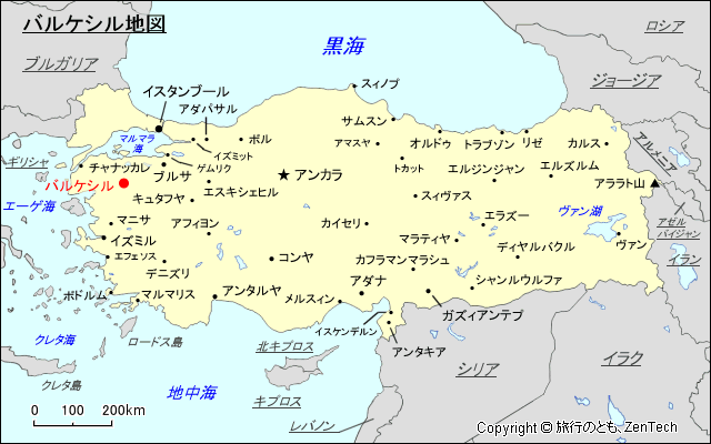 バルケシル地図
