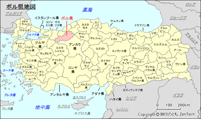 ボル県地図
