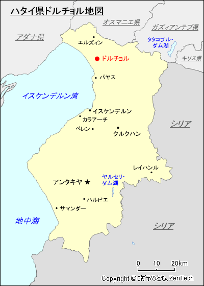 ハタイ県ドルチョル地図