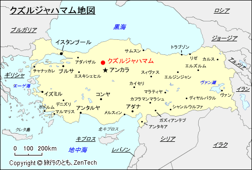 クズルジャハマム地図