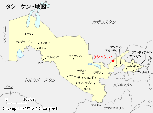 タシケント地図