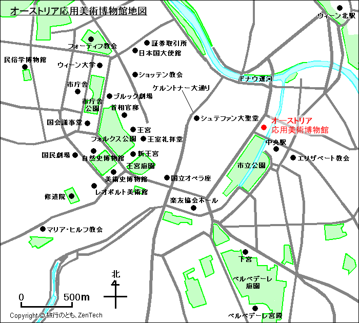 オーストリア応用美術博物館地図