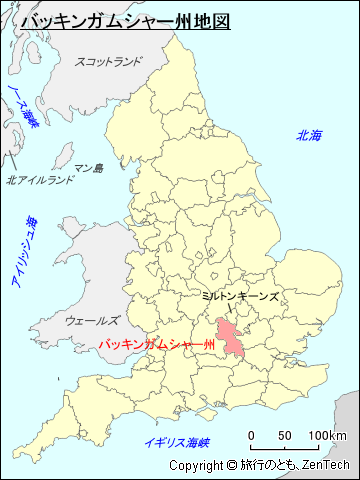 イングランド バッキンガムシャー州地図