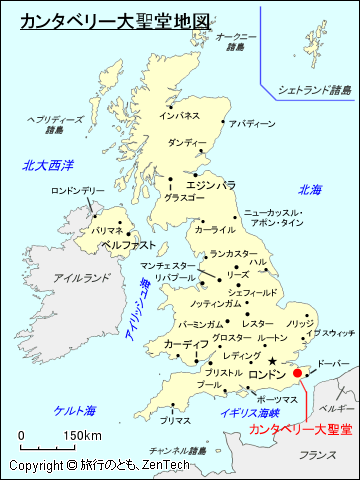 カンタベリー大聖堂地図