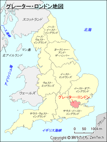 イングランド グレーター・ロンドン地図