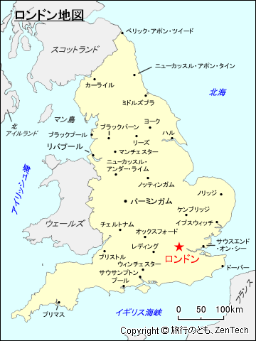 イングランド・ロンドン地図