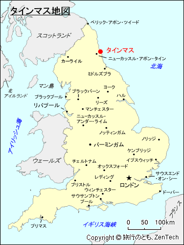 タインマス地図