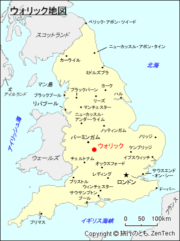 ウォリック地図