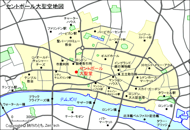 セントポール大聖堂地図