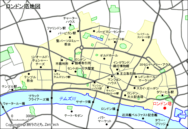 ロンドン塔地図