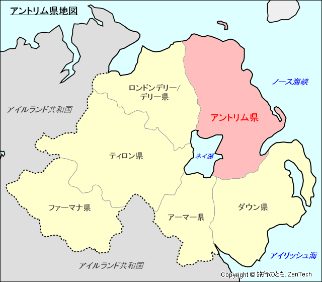 アントリム県地図