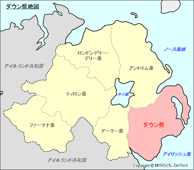 ダウン県地図