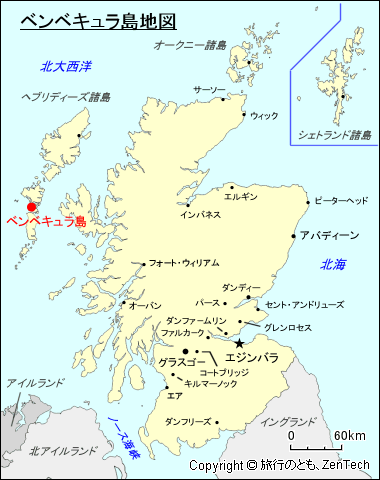 ベンベキュラ島地図