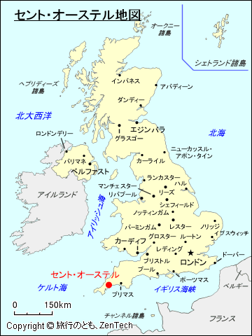 セント・オーステル地図