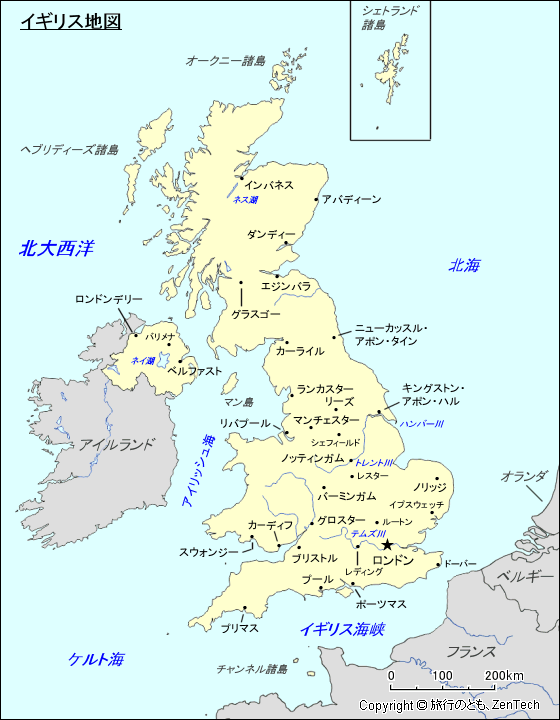 イギリス地図 イギリス地図