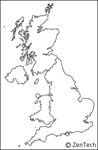 イギリス白地図 旅行のとも Zentech