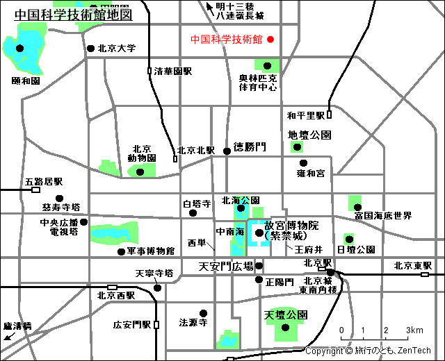 中国科学技術館地図