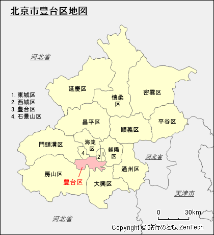 北京市豊台区地図