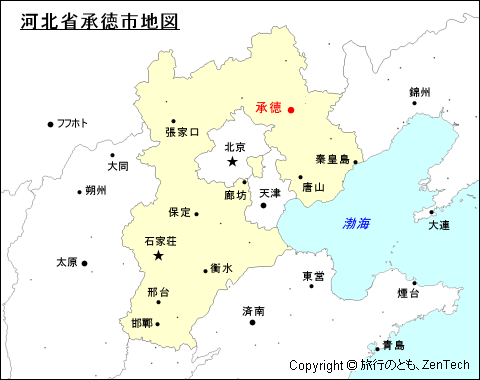 河北省承徳地図