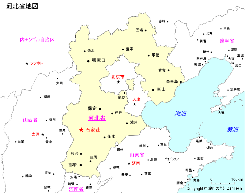 河北省 地図