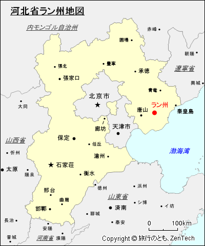 河北省ラン州地図
