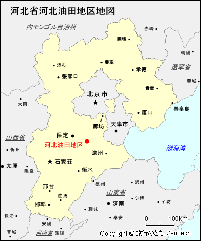 河北省河北油田地区地図