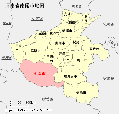 河南省南陽市地図