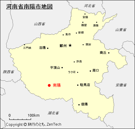河南省南陽地図