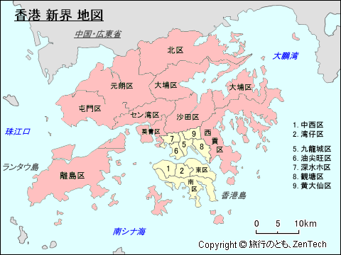 香港 新界 地図