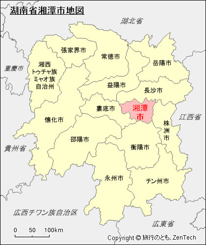湖南省湘潭市地図