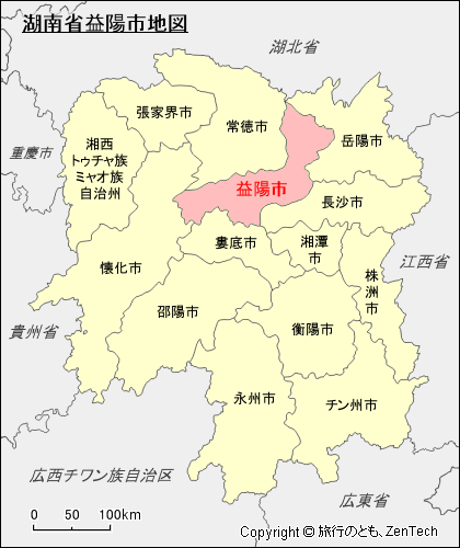 湖南省益陽市地図