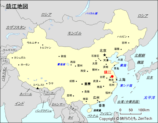 鎮江地図