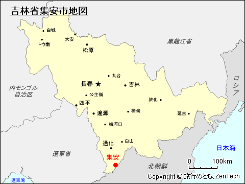 吉林省集安市地図