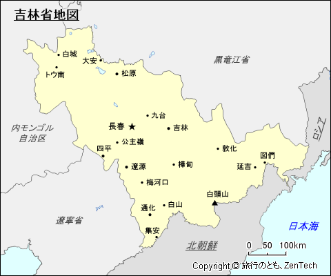 吉林省地図