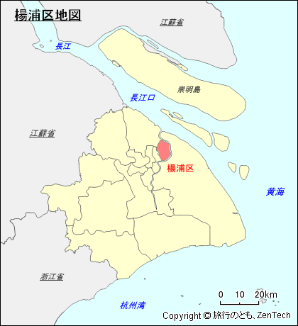楊浦区地図