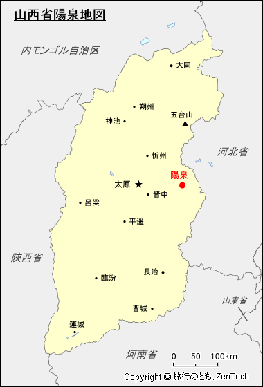 山西省陽泉地図