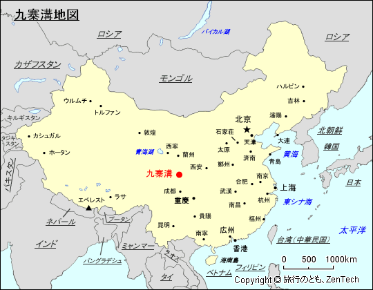 九寨溝地図
