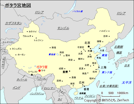 ポタラ宮地図