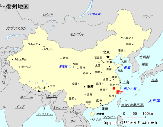 衢州地図