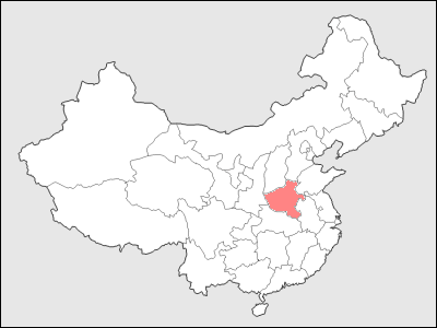 中国における河南省地図