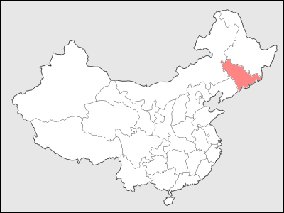 中国における吉林省地図