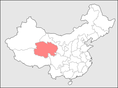 中国における青海省地図