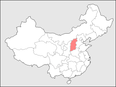 中国における山西省地図