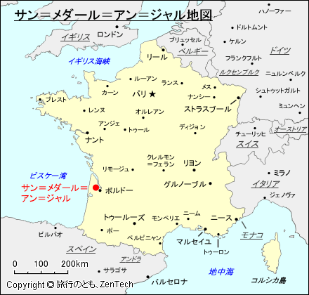 サン＝メダール＝アン＝ジャル地図