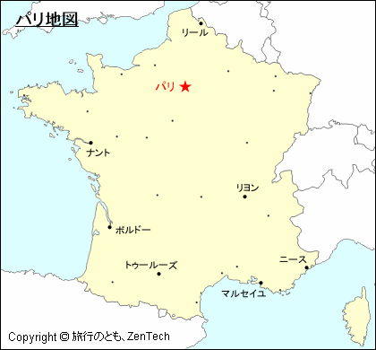 フランスにおけるパリ地図
