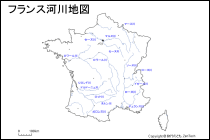 フランス河川地図