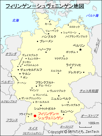 フィリンゲン＝シュヴェニンゲン地図