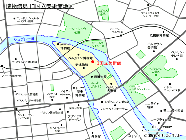 博物館島 旧国立美術館地図